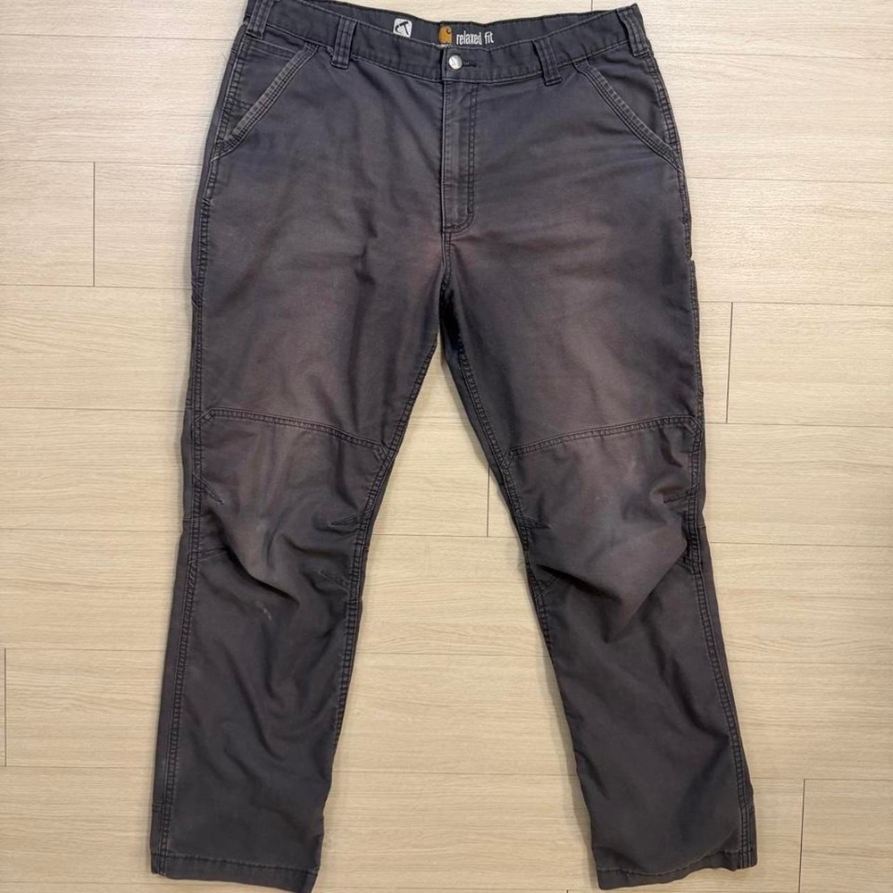 Carhartt Relaxed Fit Grey Carpenter Pants Mens Size 40x34 Workwear Utility